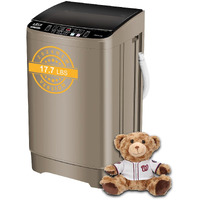 Krib Bling Full-Automatic Washing Machine 17.7 Lbs Small Compact Portable 10 Wash Program & 8 Water Level Compact Washer With Led Display Ideal For Apartments, Rv, Camping, Gold (Kb03-Gold6)