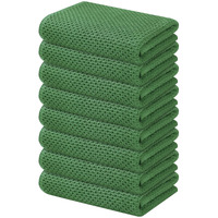 Kitinjoy 100% Cotton Waffle Weave Kitchen Towels, 8-Pack Super Soft And Absorbent Kitchen Dish Towels For Drying Dishes, Kitchen Hand Towels, 13 In X 28 In, Grass Green
