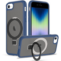 Pinlisheng Magnetic Stand For Iphone Se Case 2022/3Rd/2020/2Nd Gen, Iphone 8/7 Case [Military Grade Drop Tested] Translucent Back Slim Protective Case 4.7 Inch,Blue