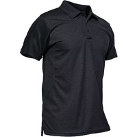 Magcomsen Black Polo Shirts For Men Golf Shirts Pique Polo Shirts Short Sleeve Combat Shirt Tactical Shirt Xxl