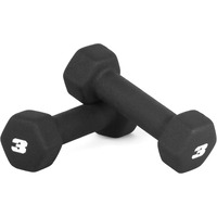 Cap Barbell Neoprene Dumbbell Weights, 3 Lb Pair, Black