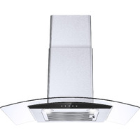 Tieasy Range Hood 30 Inch, 450 Cfm Wall Mount Kitchen Hood With Ducted/Ductless Convertible Stainless Steel Filter Range Hoods 3-Speed Touch Control Led Lights