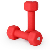 Cap Barbell Neoprene Dumbbell Weights, 4 Lb Pair, Cranberry