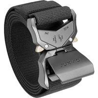 Jukmo Tactical Belt, Military Hiking Rigger 1.5"" Nylon Web Work Belt With Heavy Duty Quick Release Buckle (Black, Small)