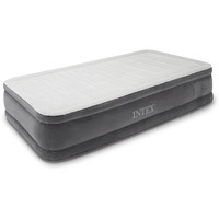 Intex Comfort Plush Dura Beam Plus Series Mid Rise Airbed W/ Internal Pump, Twin