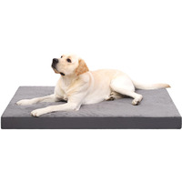 Ksiia Orthopedic Dog Crate Bed - Waterproof, Washable Dog Bed With Egg Crate Foam & Removable Cover, 35 X 22 Inch, Dark Gray