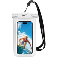 Joto Universal Waterproof Pouch Case For Iphone 16 15 14 13 Plus Pro Max, Ipx8 Cellphone Dry Bag 12 11 Pro Max Xr X 8 7 6S Plus Se, Galaxy S23 S22 S21 S20+ S20 S10 Plus Note, Pixel Up To 7"" -White