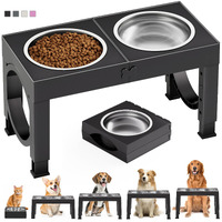Elevated Dog Bowls Large Breed Xiaz Raised Dog Bowl Stands Large Medium Sized Dog 2 Large Elevated Dog Food Water Bowl Stand Set Black Raised Pet Feeder Adjustable Dog Dish Station 9/11/12/14In