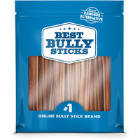 Best Bully Sticks 6 Inch All-Natural Thin Bully Sticks For Dogs - 6    Easily Digestible, 100% Grass-Fed Beef, Grain And Rawhide Free | 24 Pack