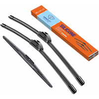 Wowiper Silicone Windshield Wiper Blades With Rear Wiper Blade For Honda Fit 2009-2020, All-Season Automotive Replacement Windshield Wipers For My Car - 28""+14""+14"" (Set Of 3)