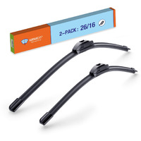 Wowiper Wiper Blades 26 "" + 16 "" Automotive Replacement Windshield Wiper Blades For My Car Premium All-Seasons Oe Quality Wipers For Front Windshield(Set Of 2)