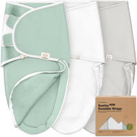 Baby Swaddle Sleep Sacks With Zipper - 3-Pack Newborn Swaddle Sack, Baby Swaddles Sleep Sack 0-3 Months, Wearable Blanket Baby, Baby Swaddle Blanket Wrap, Swaddle Sack, Easy Change Swaddle (Sage)