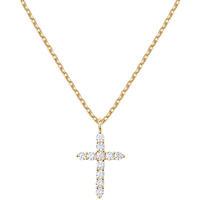 Pavoi 14K Gold Plated Cross Necklace For Women | Cross Pendant | Gold Necklaces For Women
