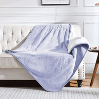 Yaning Waterproof Blanket For Bed Couch Sofa, Soft Liquid Pee Proof Pet Blanket For Dog Puppy Cat, Reversible Sherpa Fleece Furniture Protector (Lilac, 50X60 Inches)