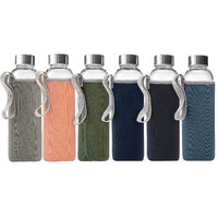 Epica 18-Oz. Glass Beverage Bottles, Set Of 6 (Beverage Glasses + Sleeves)