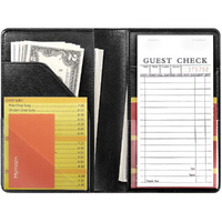 Mymazn Black Server Books For Waitress Book Waiter Book Server Booklet Restaurant Waitstaff Organizer, Serving Book Guest Check Book Holder Money Pocket Fits Server Apron (Black)