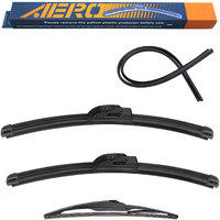 Aero Wipers Replacement For Jeep Compass 2024-2018, 24 ""+18 "" Front + 10 "" Rear, Premium All-Season Windshield Wiper Blades With Extra Refills + 1-Year Warranty (Set Of 3)
