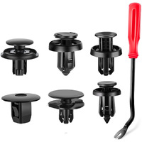 Gooacc 130Pcs Car Bumper Retainer Clips & Nylon Fasteners Push Retainer Kit 6 Most Popular Sizes With 1 Fastener Remover Car Fender Replacement For Honda