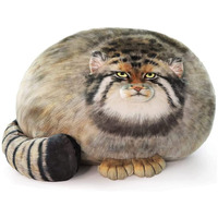 Chubby Steppe Cat Pillow,18'' Pallas Cat Plush Pillow, Cute Steppe Cat Stuffed Animals Soft Plushies, Kitten Plush Throw Pillow Doll Big Plush Toys Gift For Girls Boys Girlfriend
