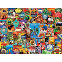 Buffalo Games - Lewis T Johnson - Suitcase Stickers - 1000 Piece Jigsaw Puzzle For Adults -Challenging Puzzle Perfect For Game Nights - Finished Size Is 26.75 X 19.75