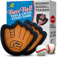 Toss And Catch Ball Set: Easter Basket Stuffers & Kids Baseball Training Glove Toy Paddle - Baseball Games For Kids - Easter Gifts For Boys & Girls - Velkro Ball And Catch Game - Outdoor Toy For Kids