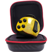 Pilpoc Thefube Fidget Cube - 6 Sided Fidget Toys For Adults And Kids - Fidget Cube Toy For Stress Relief & Focus - Audible/Silent Fidget Cube For Kids, With Carry Case (Midnight Aurum)