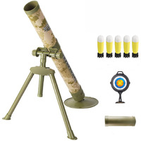 Mortar Launcher Playset For Kids 6-12 Years Old, Soft Foam Rocket Kids Play Set With 5 Safety Foam Shells For Boys And Girls (Five Shells Yellow)