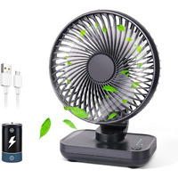 Battery Powered Fan 3600Ma,Rechargeable Fan,Portable Desk Fan,Battery Operated Fan,Small Fan, Rechargeable Fan Portable,Dual Adjustable Angle Desktop Air Circulate Fan With 4 Speed For Home Office