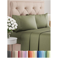 Full Size 4 Piece Sheet Set - Comfy Breathable & Cooling Bed Sheets Set - Hotel Luxury Bedding For Women, Men, Kids & Teens - Deep Pockets, Easy-Fit, Super Soft & Wrinkle Free - Oeko-Tex - Sage Green