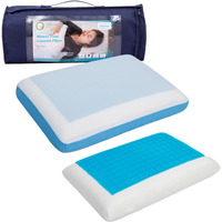 Comfyt Cervical Pillow, Cooling Orthopedic Memory Foam Pillow For Side Back Stomach Sleeper - Sleeping Gusseted Bed Pillows, Gel Layer Provides Coolness, Removable Washable Soft Cover