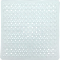 Slipx Solutions Essential Square Shower Mat, 21""X21"", Grippy Textured Surface, 25% Stronger Suction Cups, Non-Slip Shower Floor Mat For Bathers Of All Ages, Fits Standard Shower Stalls & Tubs, Clear