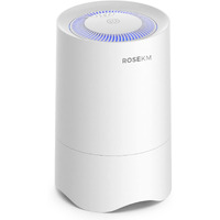 Rosekm Small Air Purifier For Home Bedroom, Personal Desk Mini Air Purifier, Room Hepa Air Purifier Fresheners Cleaner For Dorm, Pets, Smoke, Desktop, Office (White)