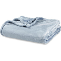 Berkshire Blanket Classic Velvetloft Solid Bed Blanket, Queen Size Bed Blanket, Lightweight Soft Fuzzy Plush Blanket For Bed And Couch, Polar Blue, 90X90 Inches