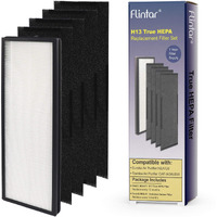Flintar H13 True Hepa Replacement Filter, Compatible With Eureka Nea120 And Toshiba Smart Wifi Air Purifier, H13 Grade True Hepa (Nea-F1) And 4 Activated Carbon Filters (Nea-C1) (Set Of 1)