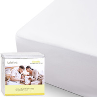 Saferest 100% Waterproof Queen Size Mattress Protector - Fitted With Stretchable Pockets - Machine Washable Cotton Mattress Cover For Bed