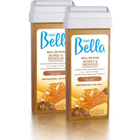 Depil Bella Brazilian Roll On Wax Honey And Propolis Depilatory | Body Waxing, Hair Removal Wax-Cartridge | Men And Women | Home Self Waxing | Sensitive Skin | Dermatologically Tested | (2 Pack)