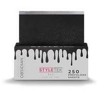 Styletek Pop-Up Foil Sheets, Obsidian, 5X11, 250 Sheets Per Box, Aluminum Foil, Salon Professional Hair Foil