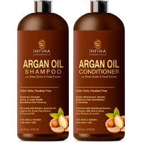 Argan Oil Shampoo And Conditioner Set For Men And Women - Hydrating And Nourishing Sulfate Free Shampoo Conditioner Set For All Hair Types - Hydrating And Nourishing Daily Hair Care - 16 Fl Oz Each