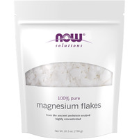 Now Foods Solutions, Magnesium Flakes, 100% Pure, From The Ancient Zechstein Seabed, Highly Concentrated, 26.5-Ounce