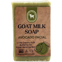 Honey Sweetie Acres Avocado & Goat Milk Facial Cleansing Bar - 3 Oz Moisturizing Soap - All-Natural, Handcrafted, Eco-Friendly - Made In Usa