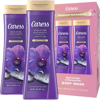 Caress Body Wash, Black Orchid & Patchouli, Moisturizing Body Wash For Fresh, Smooth Skin, Body Soap Liquid To Relax & Recharge, 20 Fl Oz (Pack Of 2)