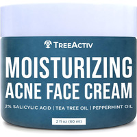 Treeactiv Acne Cream Original Formula, 2 Fl Oz, 2% Salicylic Acid Face Moisturizer For Oily Skin, Skin Care Acne Formula For Cystic Acne Treatment, Hydrating Face Moisturizer For Acne Prone Skin