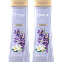 Caress Body Wash, Jasmine & Lavender Oil, Moisturizing Body Wash For Soft, Fragrant Skin, Body Soap Liquid To Rest & Unwind, 20 Fl Oz (Pack Of 2)