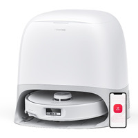 Roborock Qrevo Curv Robot Vacuum And Mop, 18,500Pa Suction, Zero-Tangling, Duodivide Main Brush, Flexiarm Arc Side Brush, Flexiarm Mop, Adaptilift Chassis, Auto Mop Washing & Drying, Self-Emptying