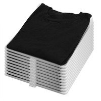 Adorila 10 Pack T Shirt Organizer Closet Organizer Clothing Trays, Folding Clothes Board Stackable, Shirt Receipt Board Organizer
