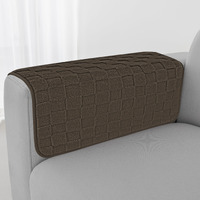 Foxdecor Fuzzy Couch Arm Covers Recliner Arm Covers, Arm Chair Covers Set Of 2, Non-Slip Chair Arm Covers, Arm Rest Cover For Sofa, Armchair Slipcovers Couch Arm Protector (Coffee 20X20 Inch)