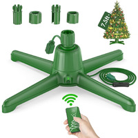 2024 Upgrade Rotating Christmas Tree Stand, Ul Certified Adjustable Tree Stands With Remote Control For Up To 7.5Ft 90Lb Artificial Tree, Durable 3 Light Outputs With Up To 625 Watts Of Power