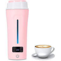 Dual Voltage Travel Kettle, 110-240V Portable Electric Kettle With Lcd Display, 4 Temperature Settings, 4 Colors Led For Global Use (350Ml)