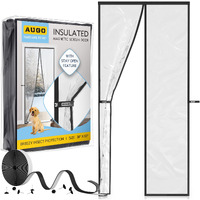 Augo Thermal Door Curtain - Eva Thermal Door Cover For Winter - Magnetic Thermal Insulated Door Curtain For Winter - Winter Door Insulation- Keeps Warm Air In & Cold Air Out- Home Winterizing Products