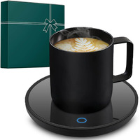 Mug Warmer, 2-Temp Settings Coffee Mug Warmer, Portable Coffee Cup Warmer, Coffee Warmer For Desk Suits For Various Mugs, Automatic Shut Off
